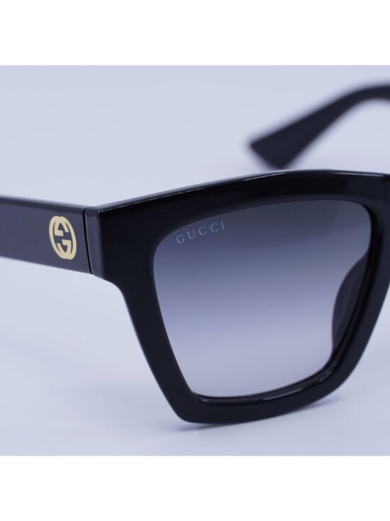 Gucci GG1714S 001 Sunglasses Black Square Frame, Grey Gradient Lenses main image 9